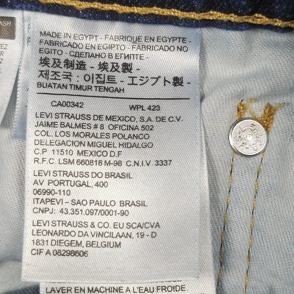 Levis‎ 550 Jeans Mens 34x30 Blue Dark Wash Relaxed Fit Taper Classic Denmin